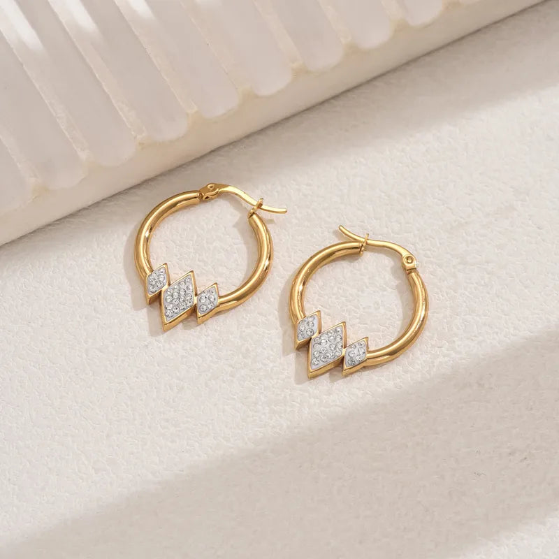 Threes Company Hoop Earrings