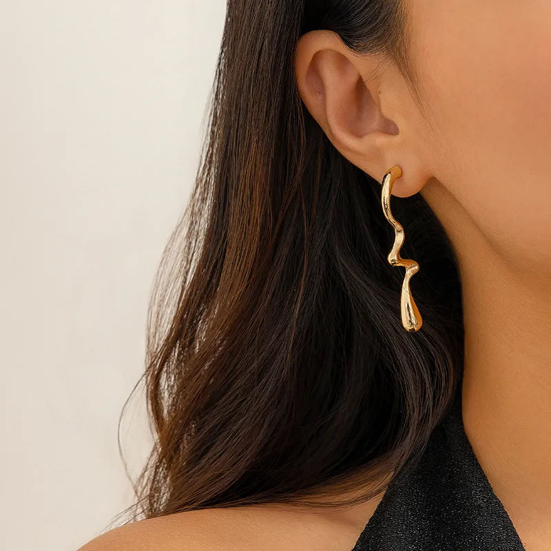 Drip Drop Earrings- Gold