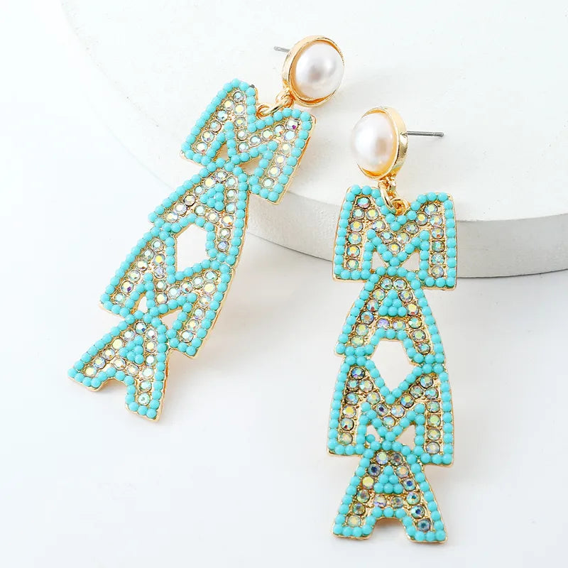 Mama Mia Earrings- Teal