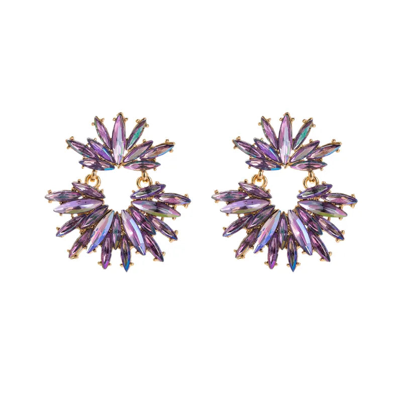 Purple Starburst Earrings