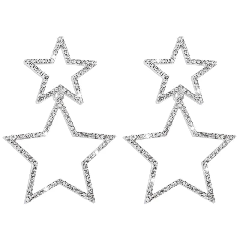 Dallastruck Star Earrings- Silver