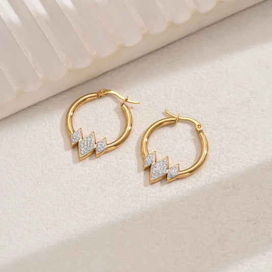 Threes Company Hoop Earrings