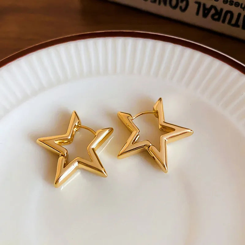 Star Sighted Earrings- Gold