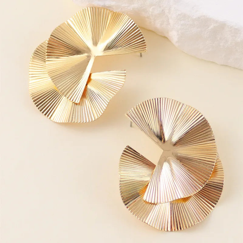 Gold Platter Earrings