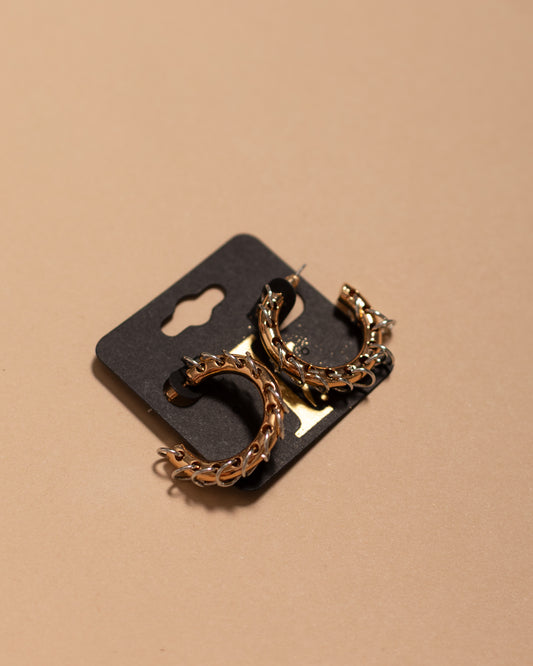 Molten Edge Hoop Earrings