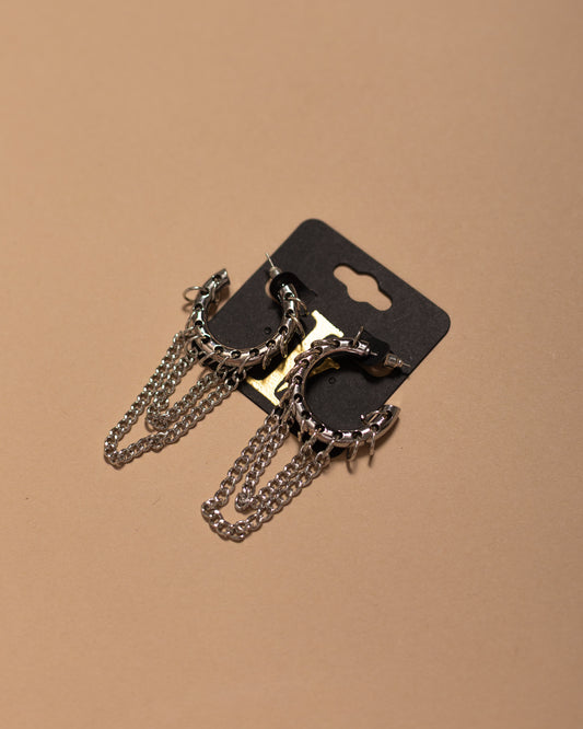 Chain Reaction Hoop Earrings