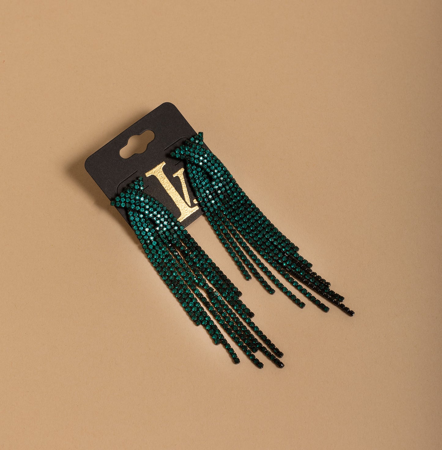 Dazzle the Room Tassel Earrings- Teal