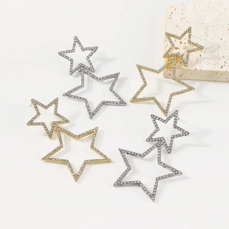 Dallastruck Star Earrings- Silver