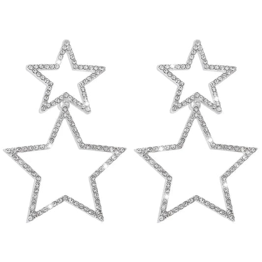 Dallastruck Star Earrings- Silver